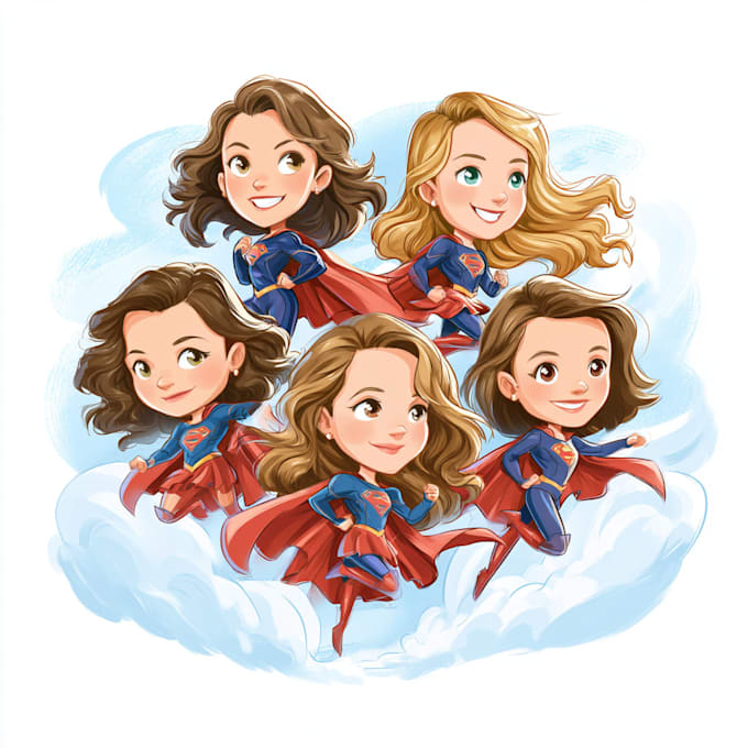 draw custom superhero cartoon caricature