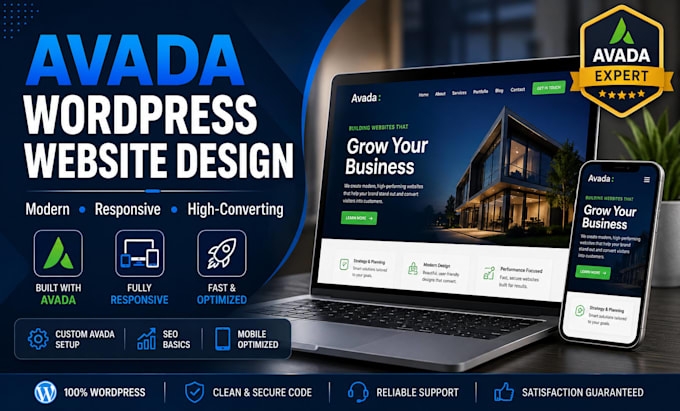 setup wordpress avada theme