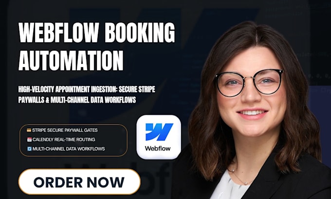 set up webflow booking system with webflow stripe calendly and automation expert