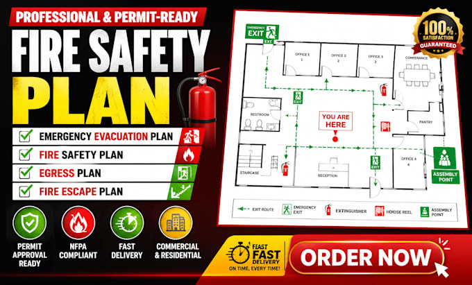 design fire emergency evacuation plan egress plan fire escape plan exit route ma