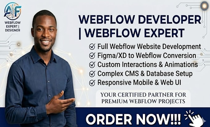 be your webflow developer, webflow designer, and webflow expert