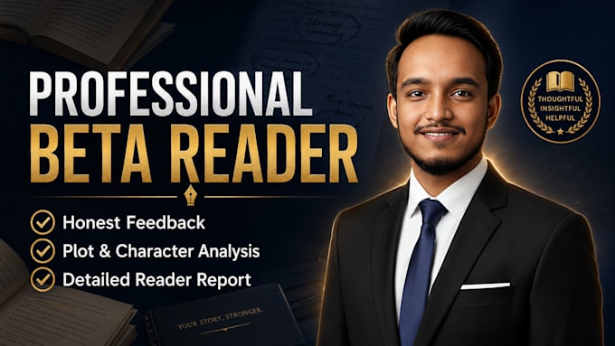 beta read your novel and deliver feedback for improvement