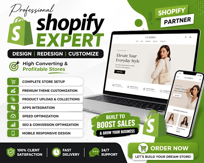 build a professional shopify store for your busines
