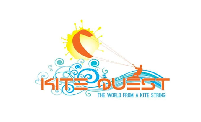 design perfect kite boarding trip logo