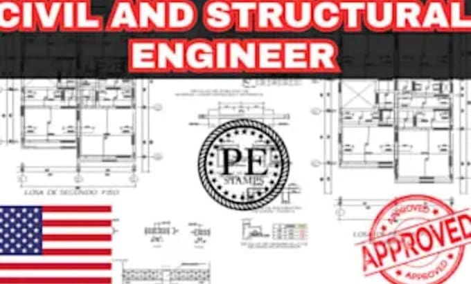licensed pe stamp and permit drawings for USA approval