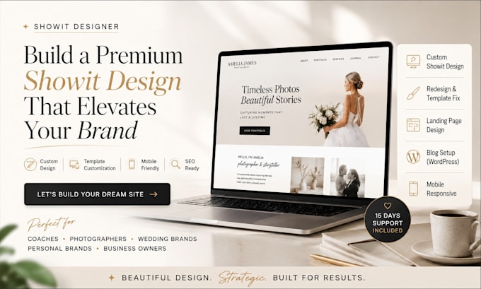 design, redesign showit website, customize showit website or showit template