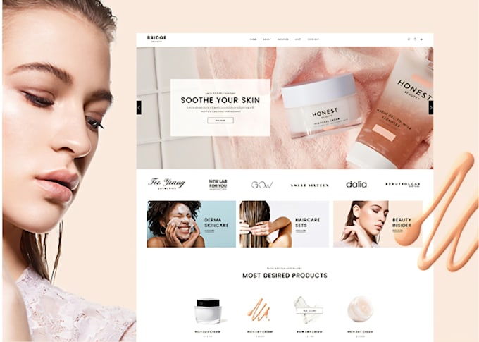 build beauty store website design