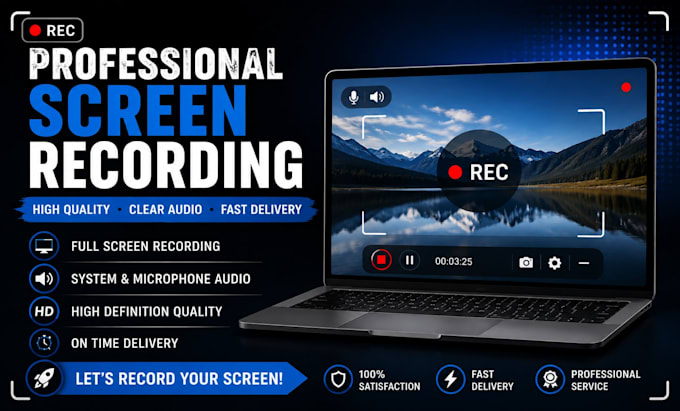 do professional screen recording for utube apps and websites