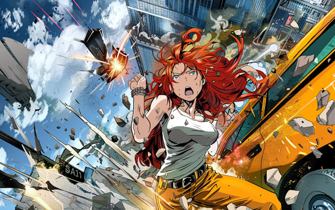 do comic book illustration, comic graphic novel