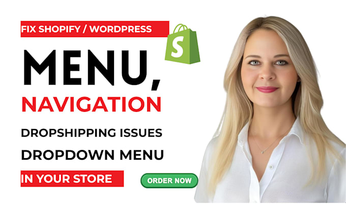 setup fix add create shopify wordpress mega menu navigation menu dropdown menu