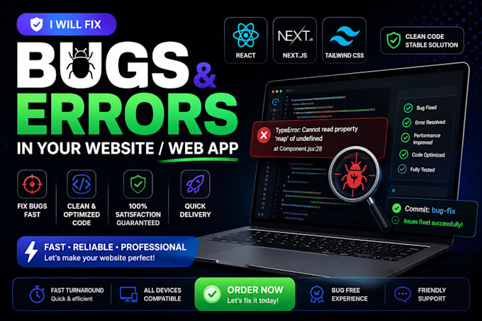 fix react, nextjs, typescript and tailwind CSS bugs