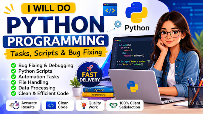 do python programming tasks, scripts, and bug fixing