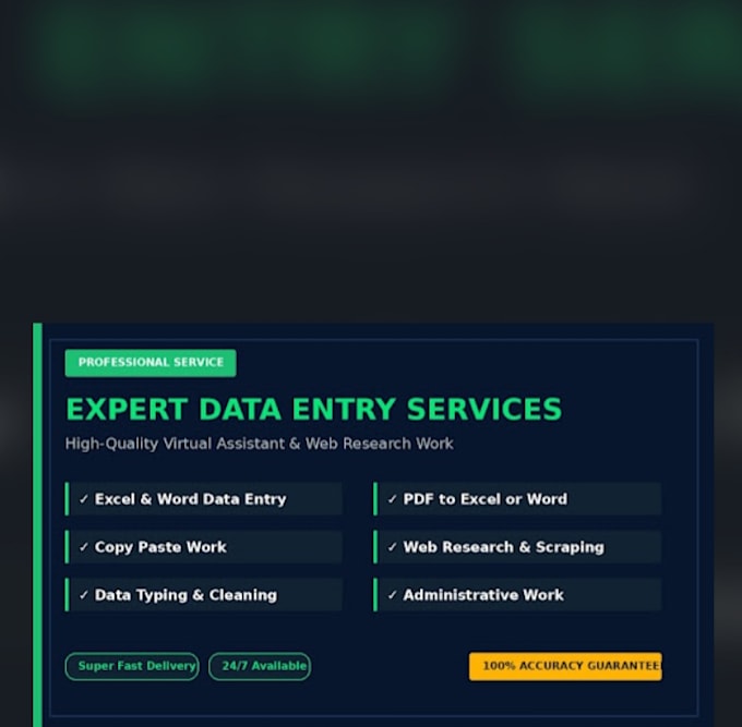 do professional data entry and copy