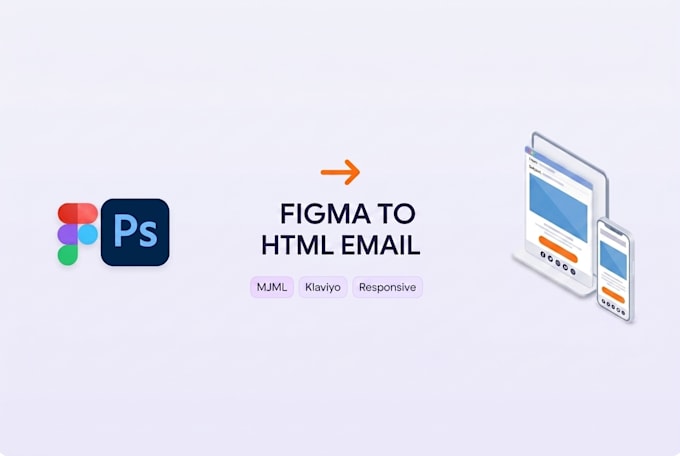 convert figma PSD or design files to cross client HTML email with mjml or stripo