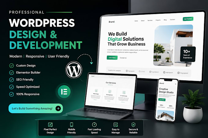 create a professional wordpress website design or redesign