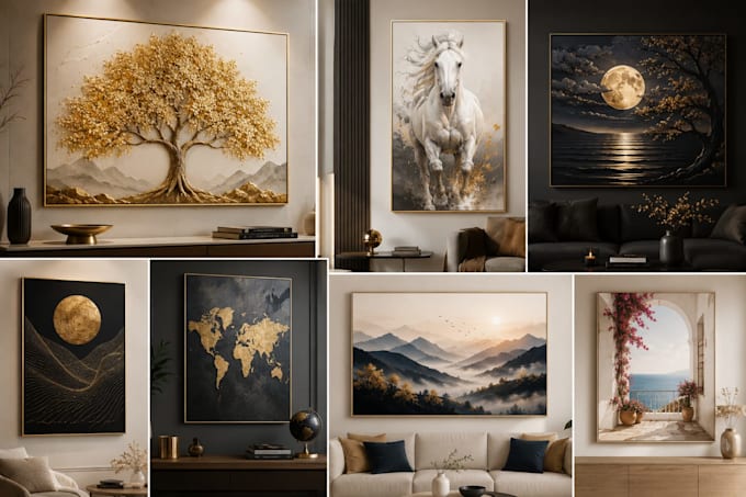 create stunning wall art canvas design for your esty store
