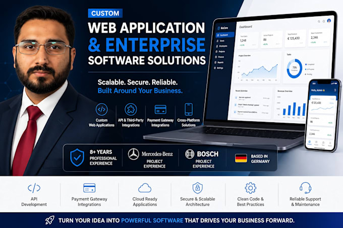 build enterprise web applications, saas platforms, and custom software solutions