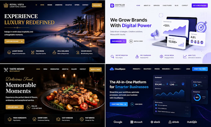 design professional website banners, hero sections and wordpress graphics