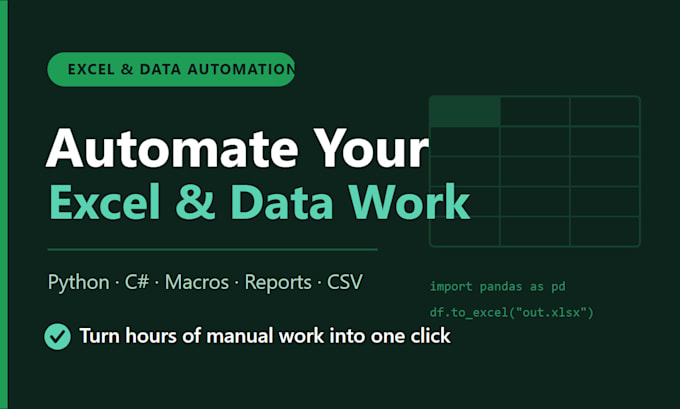 automate your excel tasks and data work with python or c sharp