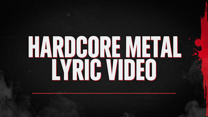 create a dark glitch metal lyric video synced to your track