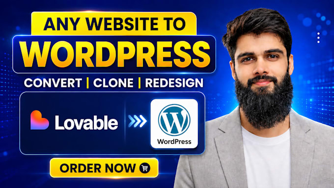 convert lovable to wordpress with pixel perfect design
