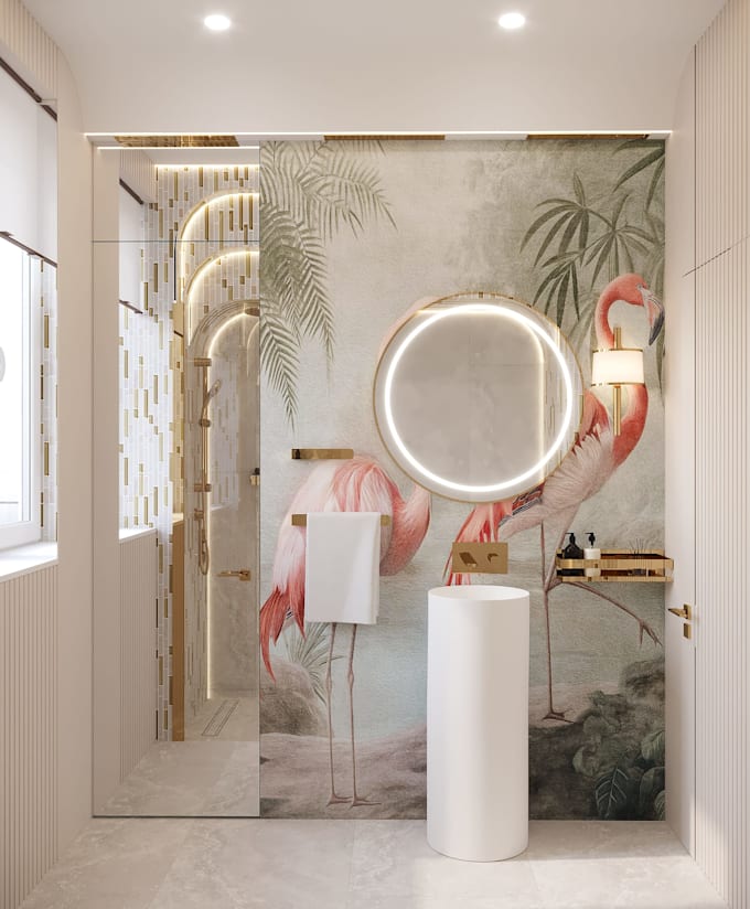 create photorealistic 3d bathroom rendering