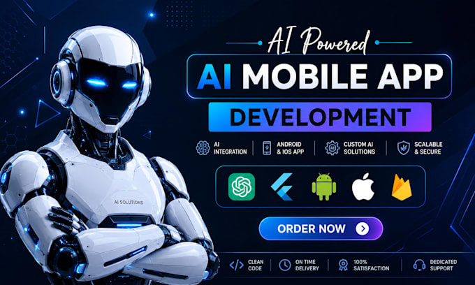 develop ai mobile app, ai integration android ios app, mobile app developer