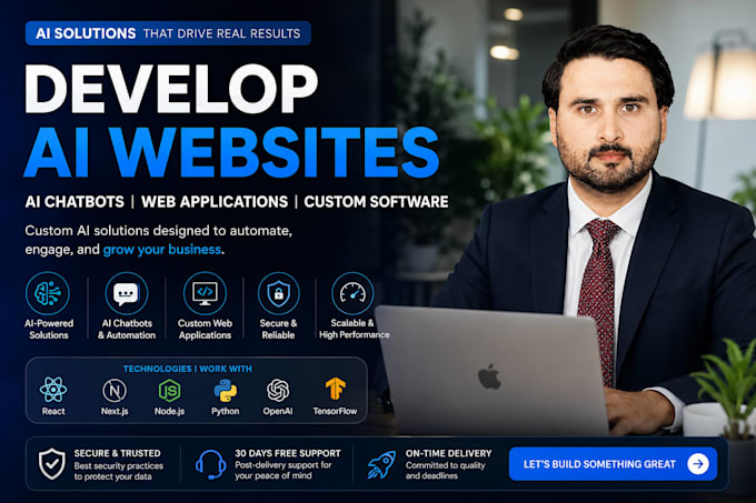 develop ai website, ai chatbot, ai web application, ai custom software developer