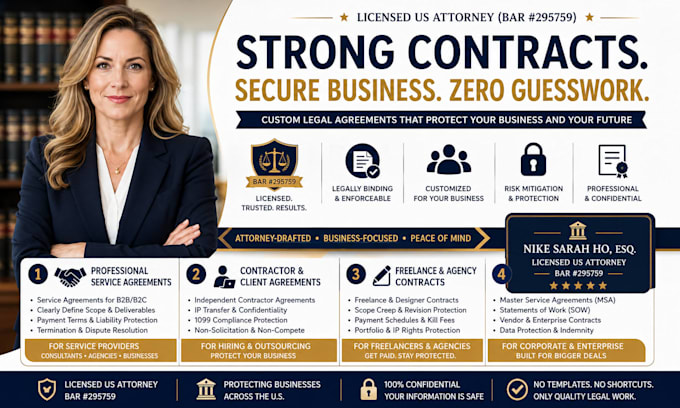 write a customized freelance contract and agency agreement