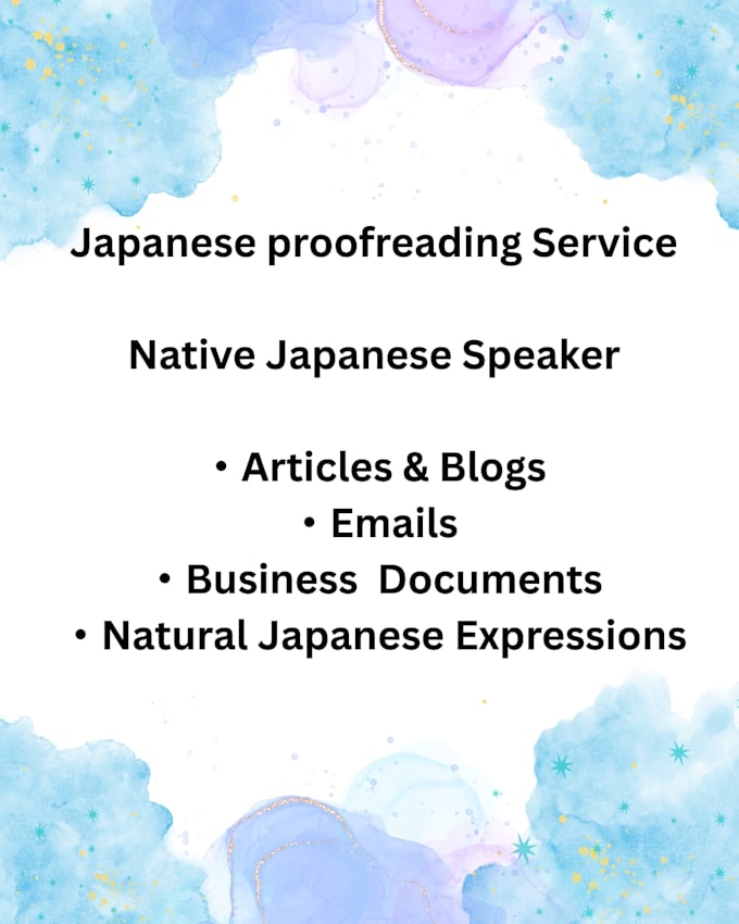 proofread and edit japanese text naturally