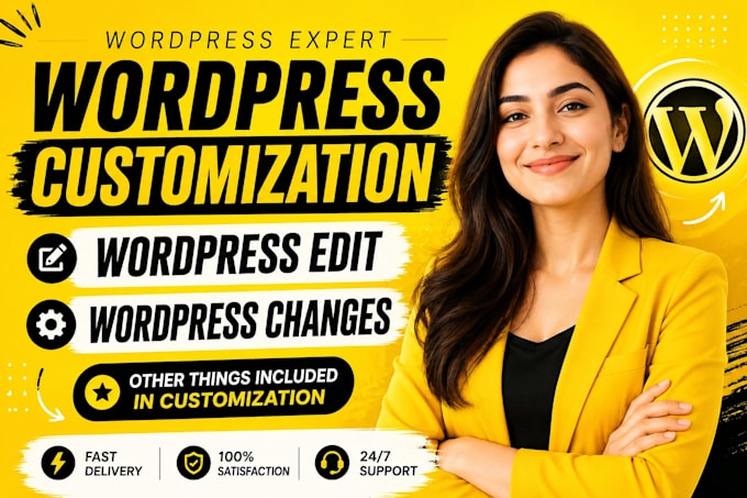 change, edit and customize wordpress website within 24 hours
