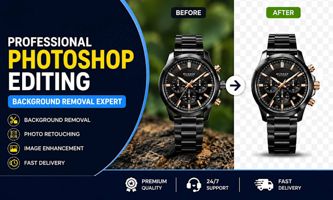 professionally edit photos, remove background and improve image quality