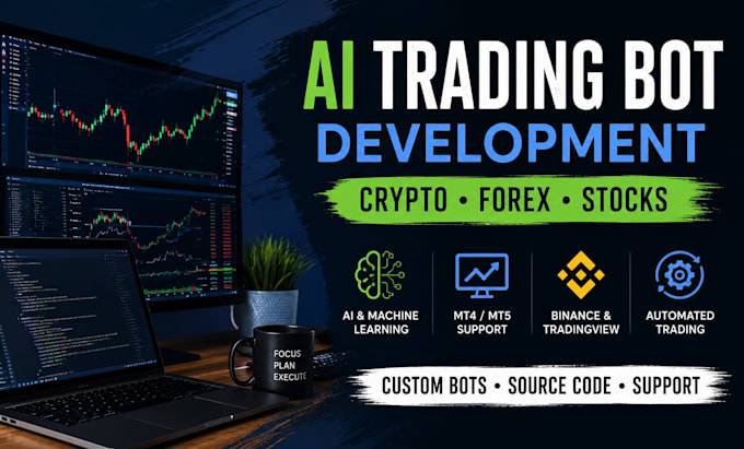 develop ai trading bot for crypto, forex, stock trading