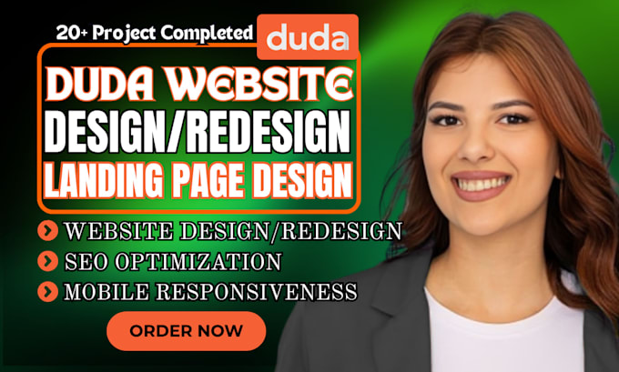 design, redesign duda website, duda landing page and duda business website