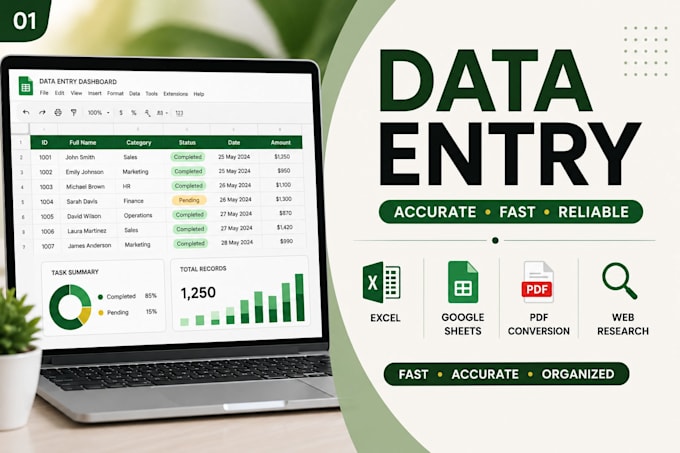 do accurate data entry in excel and google sheets
