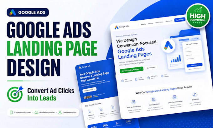 design a conversion focused landing page for google ads