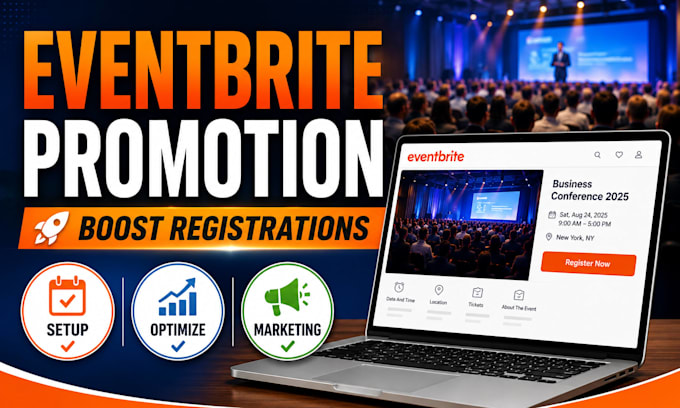 set up, optimize, and promote your eventbrite event
