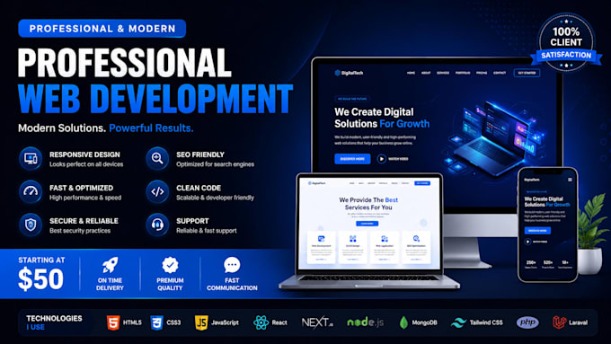 build a responsive website web app landing page  business website