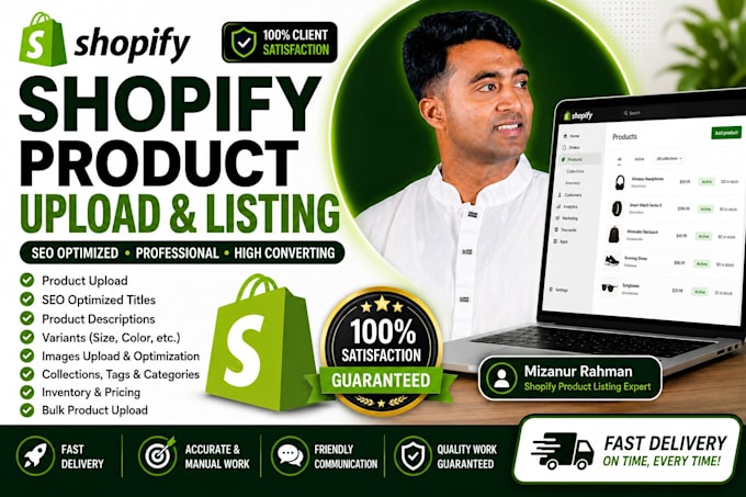 create shopify product listings