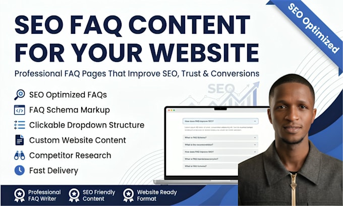 write SEO faq content, faq pages, and schema markup