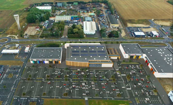 create hyper realistic aerial view renderings