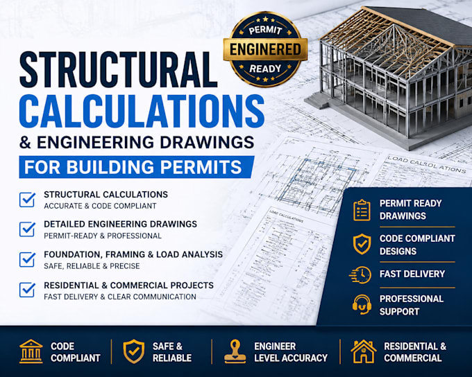 provide structural calculations and engineering drawings for permits