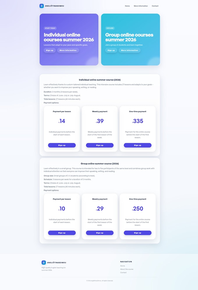 develop a modern HTML CSS responsive landing page