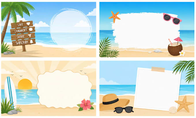 create beach themed social media videos and content
