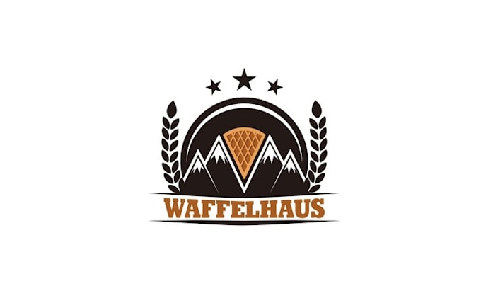 make glamorous waffles logo for our mountain retreat