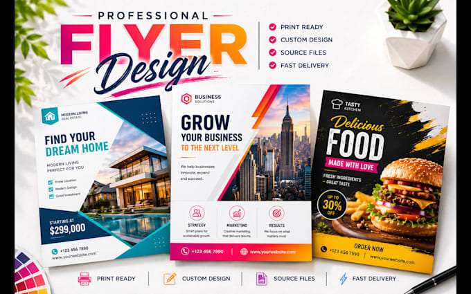 create professional graphic designs for print, digital media