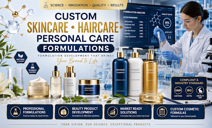 develop skincare haircare and personal care formulations