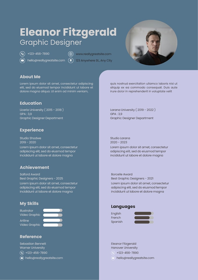 write professional CV resume