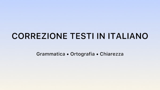 correzione e revisione testi in italiano