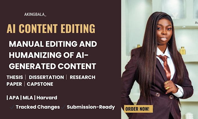 proofread, humanize ai generated thesis, capstone essay, book, dissertation